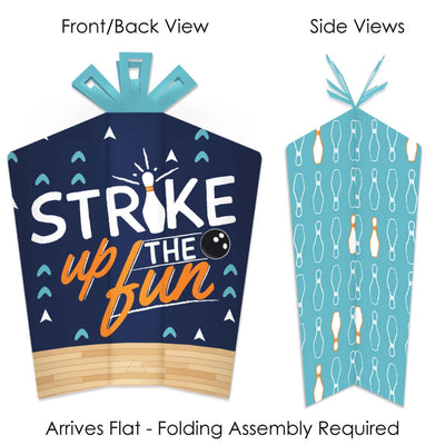 Strike Up the Fun - Bowling - Table Decorations - Birthday Party or Baby Shower Fold and Flare Centerpieces - 10 Count