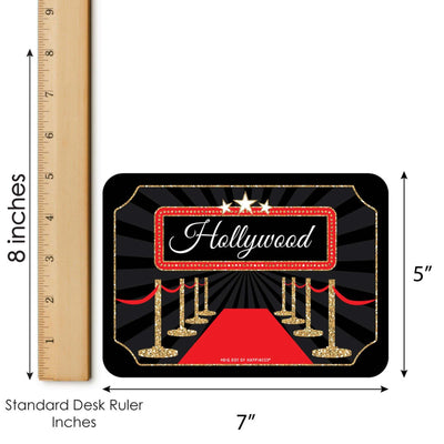 Red Carpet Hollywood - Award Show Bingo Cards and Markers - Movie Night Party Bingo Game - Set of 18