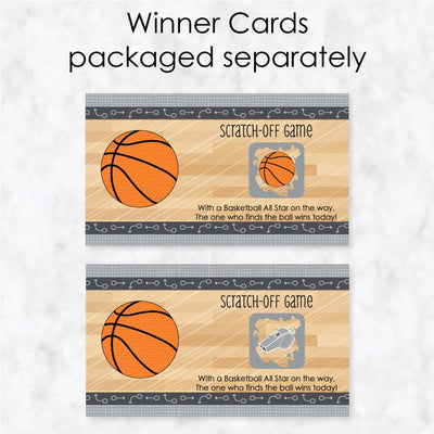 Nothin' But Net - Basketball - Baby Shower Game Scratch Off Cards - 22 ct