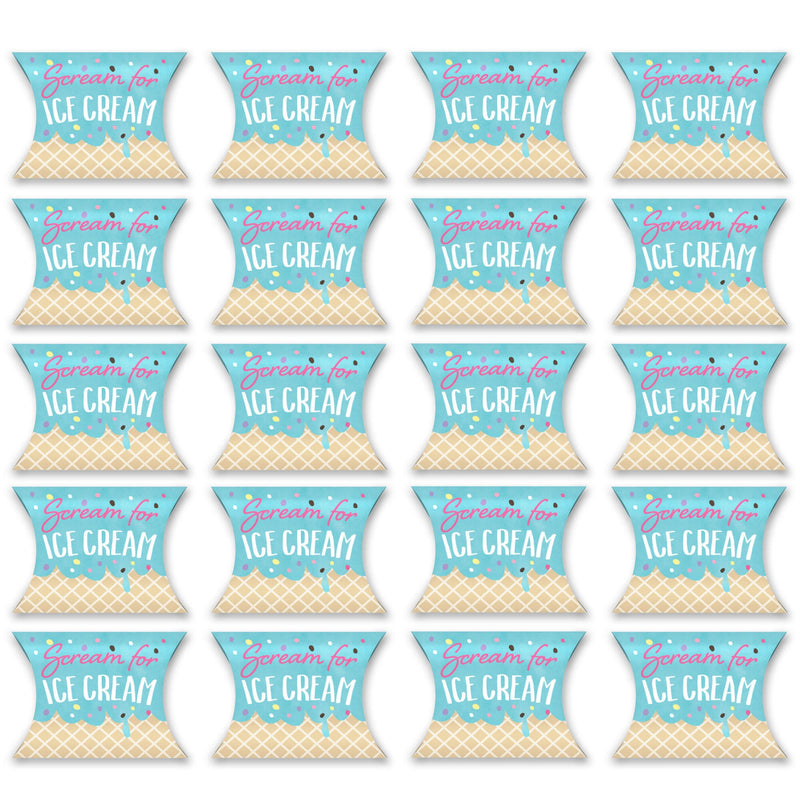 Scoop Up The Fun - Ice Cream - Favor Gift Boxes - Sprinkles Party Petite Pillow Boxes - Set of 20