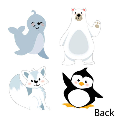 Arctic Polar Animals - Polar Bear, Seal, Penguin and Arctic Fox Decorations DIY Winter Baby Shower or Birthday Party Essentials - Set of 20