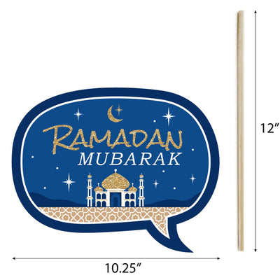 Ramadan - Eid Mubarak Photo Booth Props Kit - 20 Count