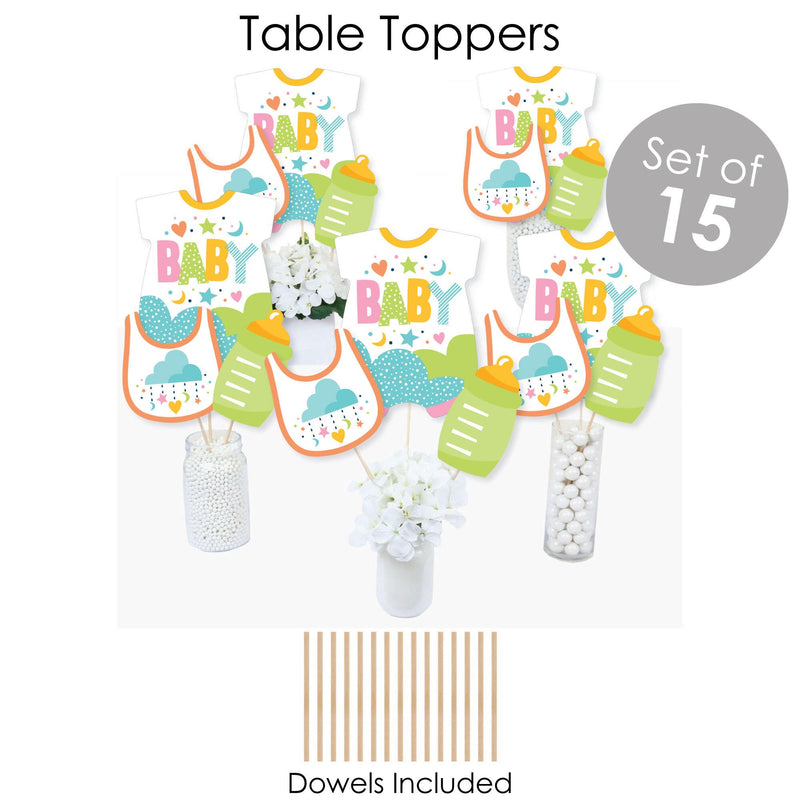 Colorful Baby Shower - Gender Neutral Party Supplies - Banner Decoration Kit - Fundle Bundle