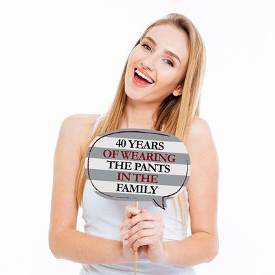 Funny We Still Do - 40th Wedding Anniversary - 10 Piece Anniversary Party Photo Booth Props Kit