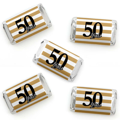 We Still Do - 50th Wedding Anniversary - Mini Candy Bar Wrapper Stickers - Anniversary Party Small Favors - 40 Count