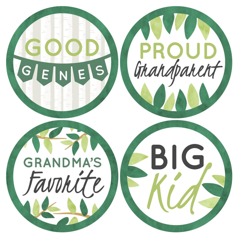 Family Tree Reunion - Family Gathering Party Funny Name Tags - Party Badges Sticker Set of 12
