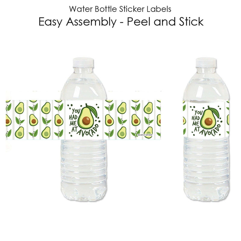 Hello Avocado - Fiesta Party Water Bottle Sticker Labels - Set of 20