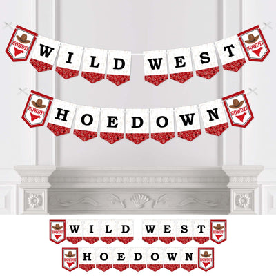 Western Hoedown - Wild West Cowboy Party Bunting Banner - Party Decorations - It's a Western Hoedown