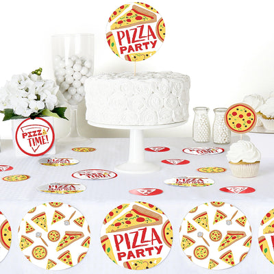 Pizza Party Time - Baby Shower or Birthday Party Giant Circle Confetti - Party Decorations - Large Confetti 27 Count