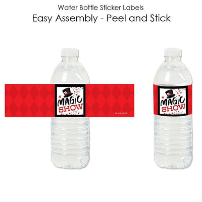Ta-Da, Magic Show - Magical Birthday Party Water Bottle Sticker Labels - Set of 20
