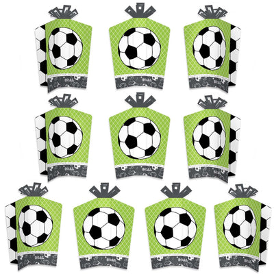 GOAAAL! - Soccer - Table Decorations - Baby Shower or Birthday Party Fold and Flare Centerpieces - 10 Count