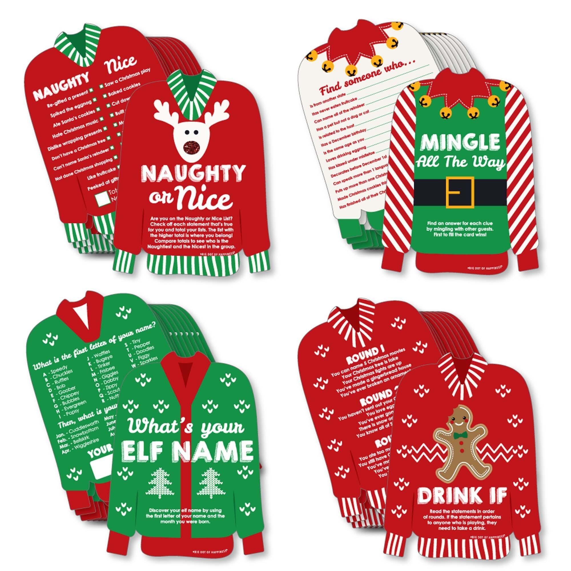 HOT Drinking Game Ugly Sweater Games Ugly Sweater Holiday