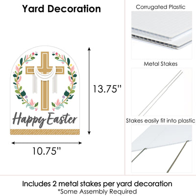 Religious Easter - Outdoor Lawn Sign - Christian Holiday Party Yard Sign - 1 Piece