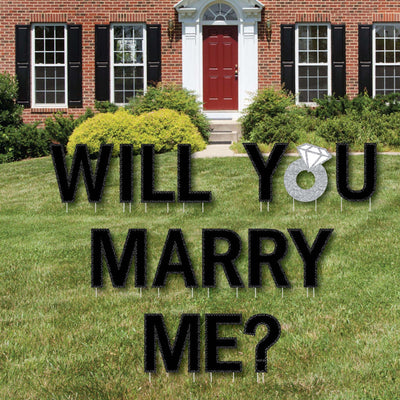 Will You Marry Me? - Yard Sign Outdoor Lawn Decorations - Marriage Proposal Yard Signs
