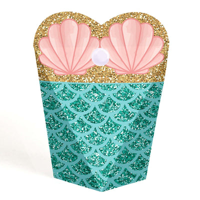 Let's Be Mermaids - Baby Shower or Birthday Party Favor Boxes - Gift Heart Shaped Favor Boxes for Women - Set of 12