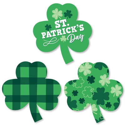 Shamrock St. Patrick's Day - DIY Shaped Saint Paddy's Day Party Cut-Outs - 24 Count