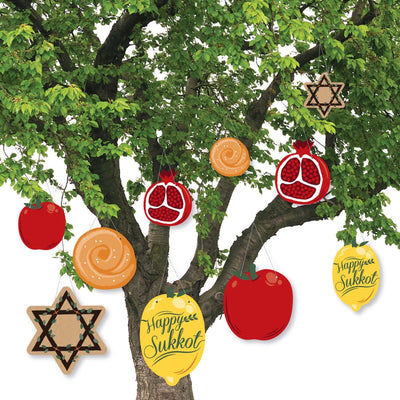 Hanging Sukkot - Outdoor Sukkah Jewish Holiday Hanging Porch & Tree Yard Decorations - 10 Pieces