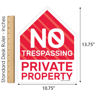 No Trespassing - Outdoor Lawn Sign - Private Property Yard Sign - 1 Piece