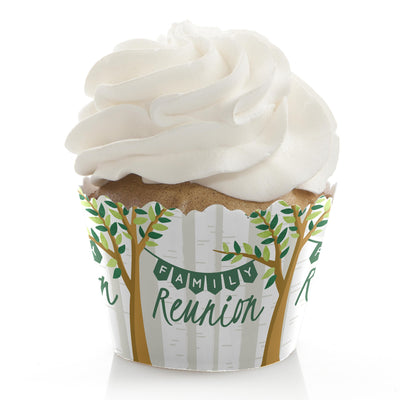 Family Tree Reunion - Family Gathering Party Decorations - Party Cupcake Wrappers - Set of 12
