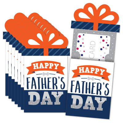 Happy Father's Day - We Love Dad Party Money and Gift Card Sleeves - Nifty Gifty Card Holders - Set of 8