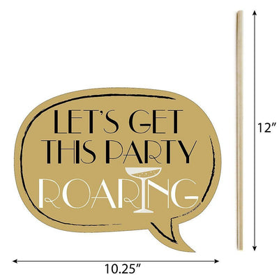Funny Roaring 20's - 10 Piece Photo Booth Props Kit