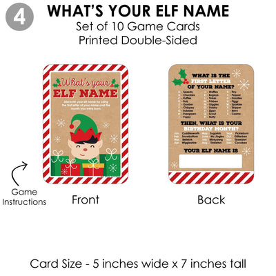 Jolly Santa Claus - 4 Christmas Party Games - 10 Cards Each - Naughty or Nice, Drink If, Mingle All the Way, What's Your Elf Name - Gamerific Bundle