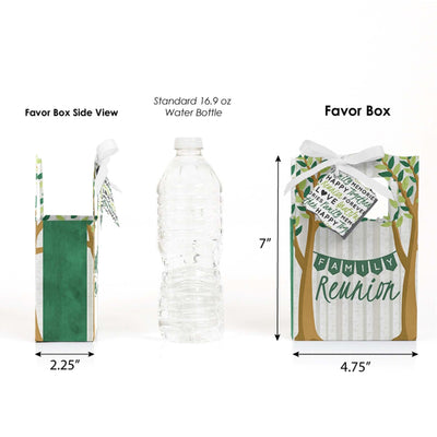 Family Tree Reunion - Family Gathering Party Favor Boxes - Set of 12
