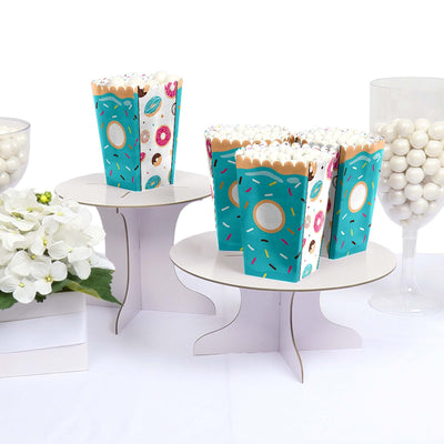 Donut Worry, Let's Party - Doughnut Party Favor Popcorn Treat Boxes - Set of 12