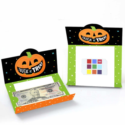 Jack-O'-Lantern Halloween - Kids Halloween Party Money and Gift Card Holders - Set of 8