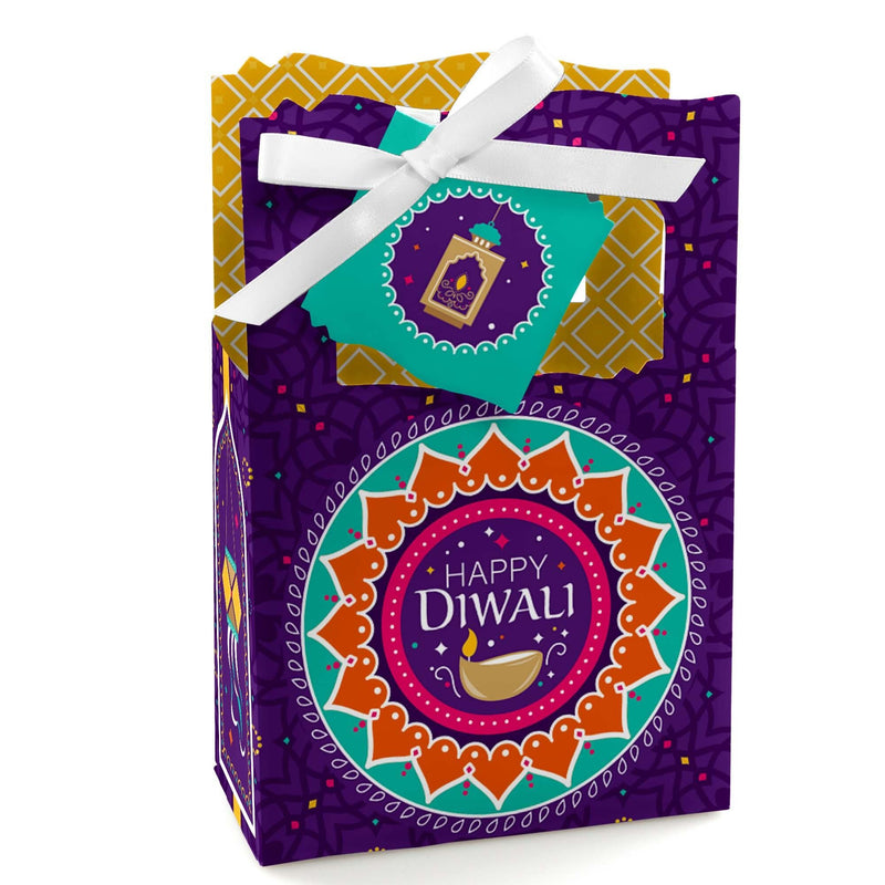 Happy Diwali - Festival of Lights Party Favor Boxes - Set of 12