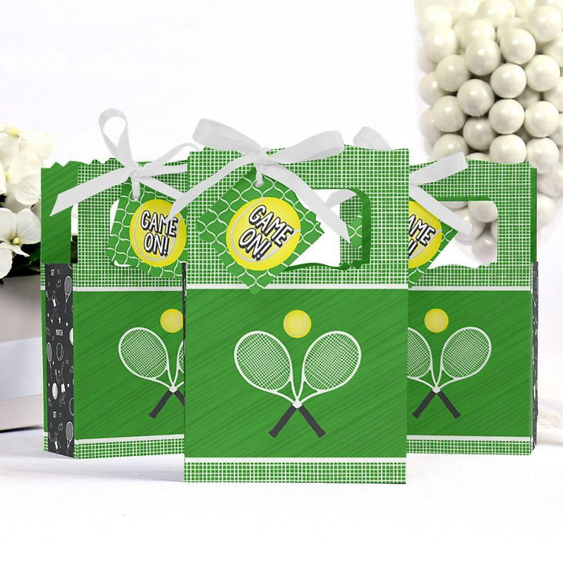 You Got Served - Tennis - Baby Shower or Tennis Ball Birthday Party Favor Boxes - Set of 12