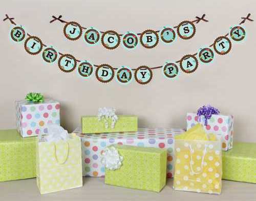 Add The Final Touch With a Personalized Garland Banner!