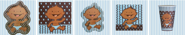 Celebrate in Style With Modern Baby Boy African American Partyware