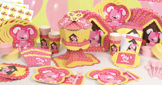 Celebrate Little Girls With Girl Puppy Dog Party Ware
