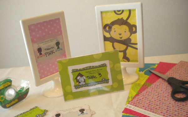 DIY Table Decoration Idea: White frames that Show Off Your Theme!