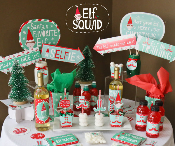 Elf Squad Christmas or Birthday Party Decorations