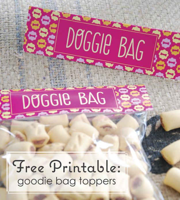 {Free Printables} Doggie Bag Toppers