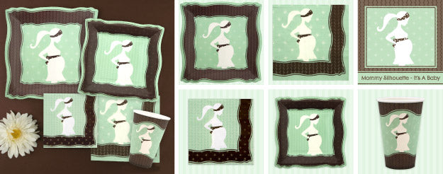 Honor a Mod Mom With Mommy Silhouette It’s a Baby Tableware