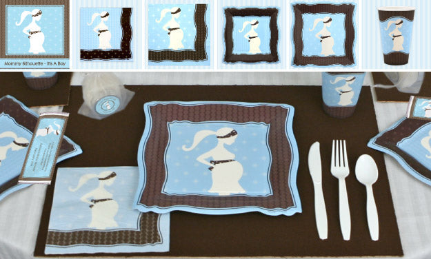 Host a Chic Baby Shower With Mommy Silhouette It’s a Boy