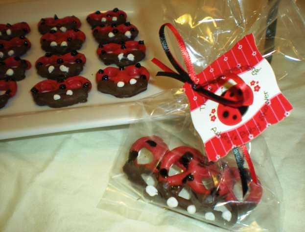 An Adorably “Ladylike” Ladybug Party Favor: Ladybug Pretzels!