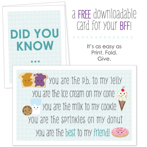 National Best Friend Day Free Printable