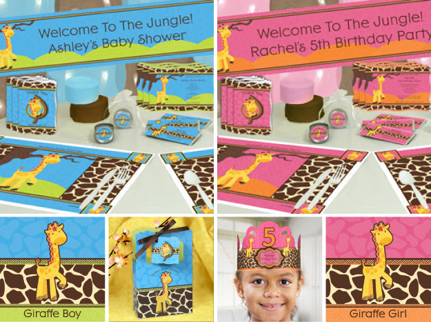 Pack Your Bags Because We are Going to Africa With Giraffe Boy and Giraffe Girl Party Themes