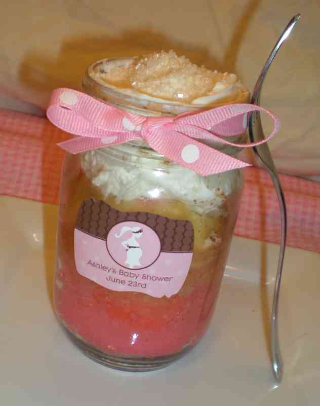 Pink Baby Shower Recipe: Pink Ombré Cake in a Jar!