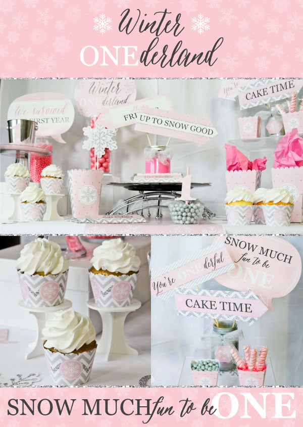 Pink Winter ONEderland - Girl's 1st Birthday Party!