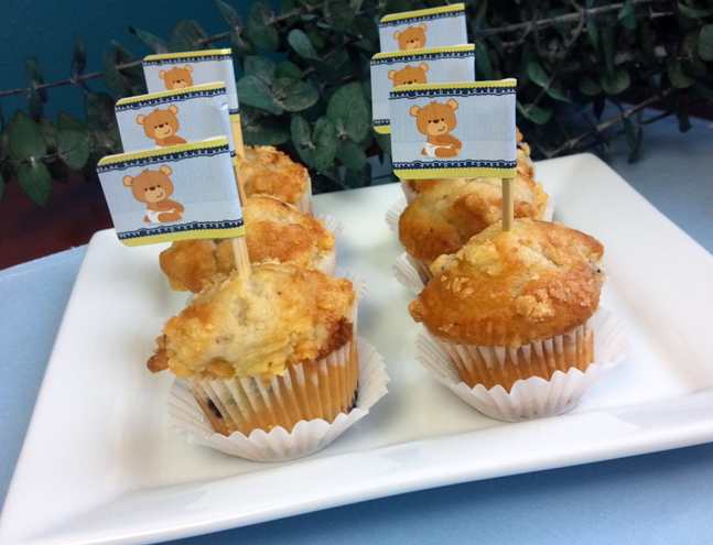 Sweeten Up a Teddy Bear Baby Shower with Blue-"bear"-y Muffins!