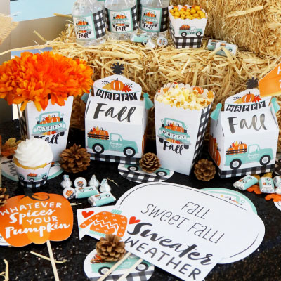 Fall in Love With These Teal Fall Truck Party Ideas