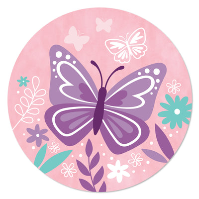 Personalized Beautiful Butterfly - Custom Floral Baby Shower or ...