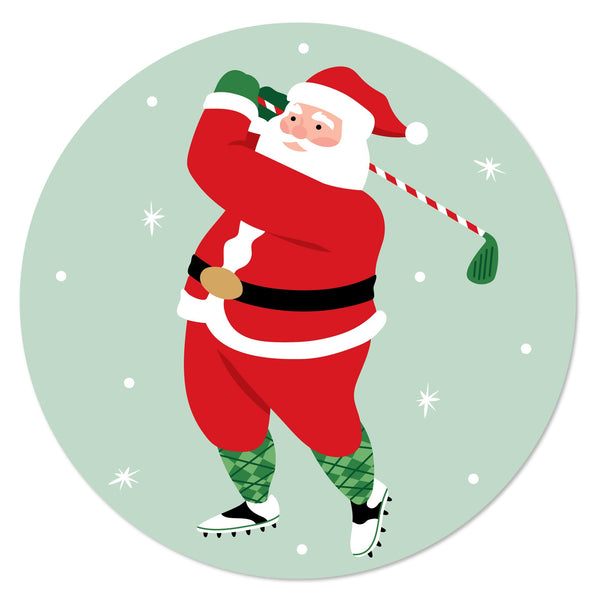 Golfing Santa