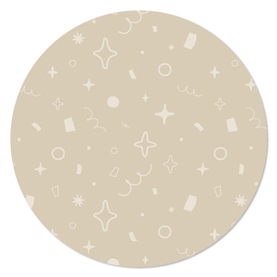 Tan Confetti Stars - Simple Party