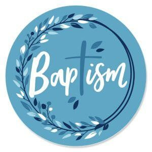 Baptism Blue Elegant Cross